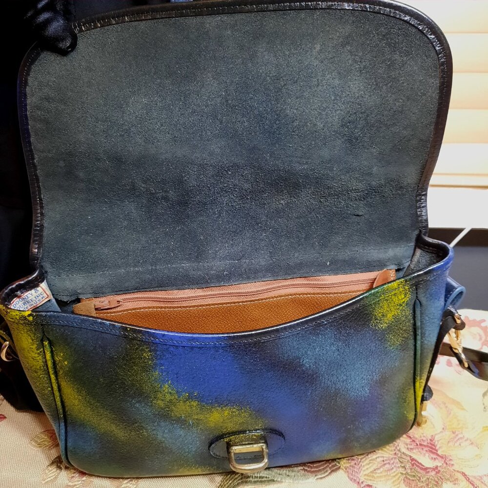 Vintage Dooney & Bourke Equestrian Leather Crossbody Shoulder Bag - Picture 11 of 16